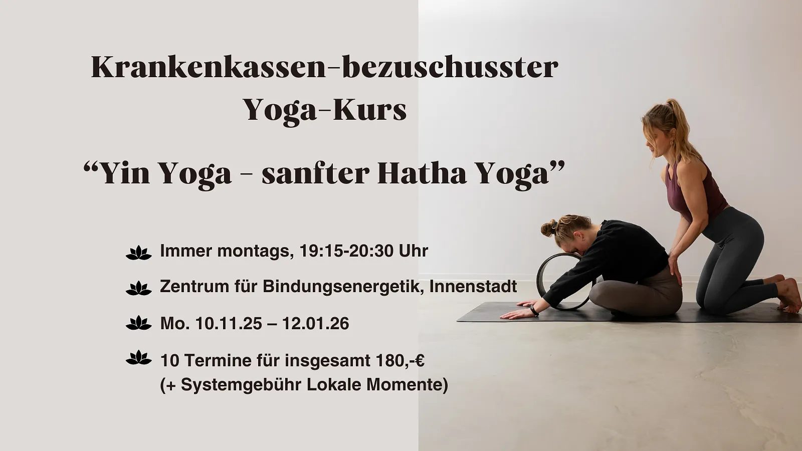Yin Yoga - sanfter Hatha Yoga