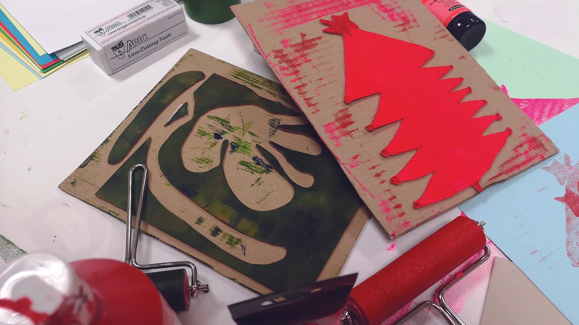 Wir drucken Weihnachtskarten!