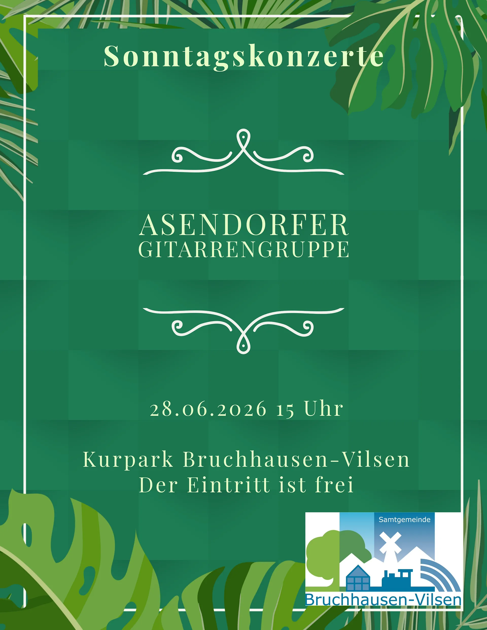 Sonntagskonzert mit der Asendorfer Gitarrengruppe